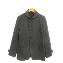 コムサメン COMME CA MEN コート M 黒 ブラック 長袖 ショールカラー 無地 /MN21 ■GY61のサムネイル