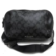 コーチ／COACH バッグ ショルダーバッグ 鞄 メンズ 男性 男性用 PVC レザー 革 ブラック 黒  F38749 Graham Utility Pack In Signature Canvas シグネチャー柄 ボディバッグ 肩掛け ワンショルダーバッグ