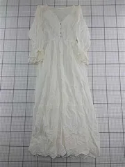 ◇ ⊇ ナイスクラップ NICE CLAUP レースロングワンピース ホワイト系 レディース E  【1512220072143】