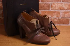 ドリスヴァンノッテン／Dries Van Noten  ブーツ シューズ 靴 ビジネス レディース 女性 女性用 レザー 革 本革 ブラウン 茶 ショートブーツ ブーティーのサムネイル