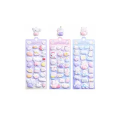 【新品】 Rich Peach 3D おしり シール 立体シール ぷくぷく 3枚セット 可愛い 立体 動物デザイン ごほうびシー ル スマホ用飾り DIY用 手帳用 貼り付け可能 手芸用品 デコシ ール キラキラな 子供 女の子 贈り物 (にゃんこ・ペンギ 0