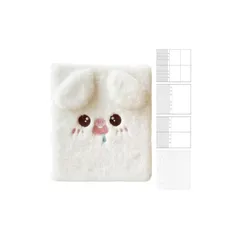 【新品】 シール帳 ふわふわ 可愛い 動物デザイン シール専用台紙 ミニバインダー 立体 女の子 カードスリーブ メモ帳 ノートブック アルバム 収納帳 はがせる 女の子 手帳 手作り DIY 可愛い (豚)
