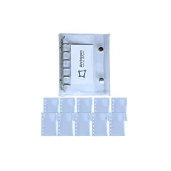 【新品】 Archtypes シール帳 透明 クリア A7 ｍ6 ミニ6 バインダー ミニ 6穴 はがせる 女の子 手帳 シール台紙 (TWIN Popn BINDER ワイドタイプ リフィル 10枚セット) 0