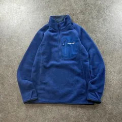 mont-bell CLIMAPLUS モンベル クリマプラス100 プルオーバー フリース ジップアップ ジャケット ロゴ刺繍 ブルー 青 レディース 1106594