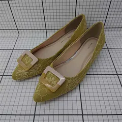 ◇ Θ ジェリービーンズ Jelly Beans レースフラットシューズ レディース イエロー系 E  【1601300041923】