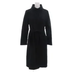 ボールジー BALLSEY トゥモローランド コート カシミヤ混 ウール 38 黒 ブラック スタンドカラー 長袖 ベルト付き /TZ ■GY60