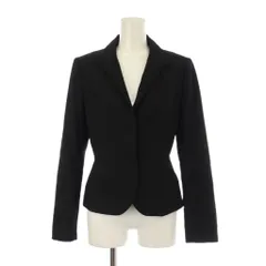 ストロベリーフィールズ STRAWBERRY-FIELDS テーラードジャケット 上着 ウール M 黒 ブラック 無地  長袖 /LP ■GY60