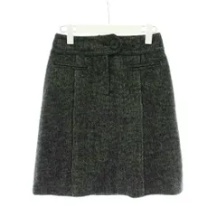 マッキントッシュフィロソフィー MACKINTOSH PHILOSOPHY スカート ウール 36 黒 ブラック ツイード ミックスカラー織り柄 Aライン ミニ丈 /PP ■GY60のサムネイル