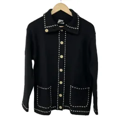 MOSCHINO(モスキーノ) ブルゾン サイズI 42 レディース - 黒×白 長袖/ニット/春/秋のサムネイル