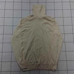 ◇ Θ 無印良品 タートルネックセーター ウール100% アイボリー系 Lサイズ メンズ E  【1601300049608】