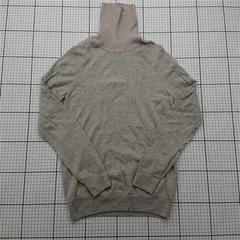 ◇ Θ 無印良品 ウール混タートルネックセーター ベージュ系 Lサイズ メンズ E  【1601300049578】