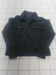 ◇ Θ バナナリパブリック BANANA REPUBLIC コットン混長袖プルオーバーシャツ ブラック系 メンズ M E  【1601300049547】