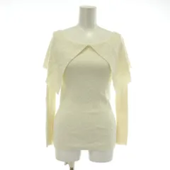 エイミーイストワール eimy istoire ニット セーター リブ 長袖 スカラップカラー F 白 ホワイト /XZ ■GY60