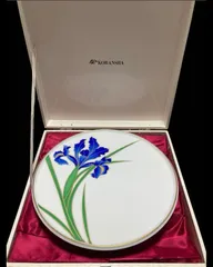 香蘭社 燕子花（かきつばた） お皿 盛り皿 菓子皿 フルーツ皿 大皿 キッチン インテリア 食器 N26C(持)7