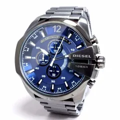 【ギフト対応可】ディーゼル DIESEL 腕時計 Mega Chief メガチーフ クロノグラフ メンズ ブルーブラック ガンメタ ウォッチ 時計 おしゃれ 人気 ブランド 誕生日 記念 プレゼント ギフト 送料無料