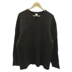 ギャップ GAP ニット セーター XL ダークブラウン クルーネック 長袖 無地 /HO26 ■GY58