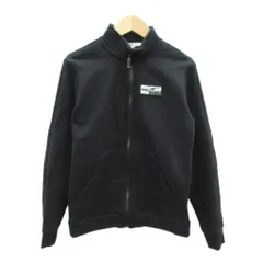 プーマ PUMA ブルゾンジャケット 150 黒 ブラック スタンドカラー プリント 裏起毛 /HO37 ■GY58 男の子