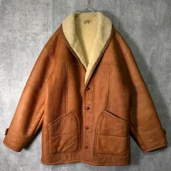 Real mouton coat brown lamb leather 肉厚 リアルムートン コート 茶色 本革