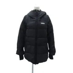 ロデオクラウンズ Rodeo Crowns ダウンジャケット ロング丈 M 黒 ブラック 無地 フード付き /SY7 ■GY59