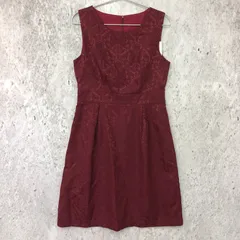 【新品・タグ付き】 CUI YING スイエイ レース パーティー ドレス ワイン レッド Lサイズ □□