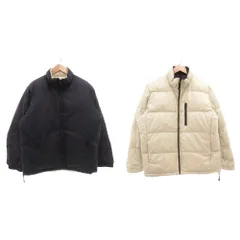 ユニクロ UNIQLO リバーシブル 中綿ジャケット ブルゾン ジップアップ XL 紺 ネイビー 白 ホワイト /GV ■GY59