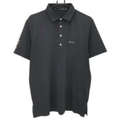 RLXラルフローレン 半袖ポロシャツ ダークグレー 胸ポケット メンズ M ゴルフウェア Ralph Lauren