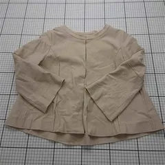 ◇ Θ イネド INED 71-31144701 ベージュ系 ノーカラージャケット レディース 7号 E  【1602040067884】