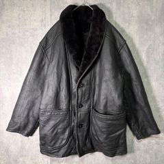 ＸＬ ラムレザー ファー ダブルブレスト カーコート ギャングコート b17 XL ラムレザー ファー ダブルブレスト カーコート ギャングコート
