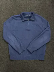 (L)ポロラルフローレン ネイビー ハーフジップアップ ニット 出品
