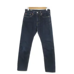 リーバイスプレミアム Levis PReMIUM 502 デニム ジーンズ W28 L32 青 ブルー インディゴ ビッグE 無地 フルレングス /MN33 ■GY58