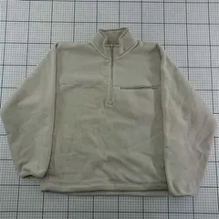 ◇ Θ ユニクロ UNIQLO フリースハーフジッププルオーバー ベージュ系 メンズ M E  【1602040070327】