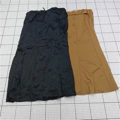 ◇ Θ ザラ ZARA TRFコレクション ボタンデザインスカート レディース Lサイズ ベージュ系 E  【1602130005833】