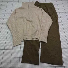 ◇ Θ ローリーズファーム LOWRYS FARM ハーフジップニット M ベージュ系 レディース E  【1602130005802】