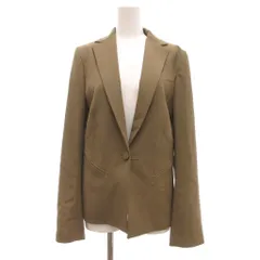 クリッツィア KRIZIA テーラードジャケット シングル ウール 38 茶 ブラウン /JS ■GY53