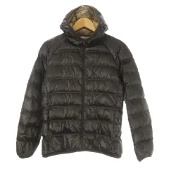 ユニクロ UNIQLO PREMIUM DOWN ULTRA LIGHT ダウンジャケット 上着 M 茶 チョコレート フード付き 長袖 ポケッタブル 315-064735 /CK1 ■GY61