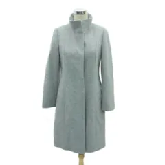 23区 オンワード樫山 コート 38 M グレー スタンドカラー ロング丈 /HO43 ■GY61