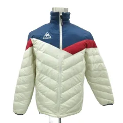 ルコックスポルティフ le coq sportif ダウンジャケット ミドル丈 L オフホワイト スタンドカラー 切替デザイン ジップアップ QB-582183 /SY18 ■GY61のサムネイル