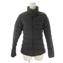 ユニクロ UNIQLO ライトダウンジャケット 上着 M 黒 ブラック スタンドカラー 長袖 無地 211-400711 /CK11 ■GY61