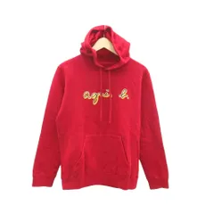 アニエスベーオム Agnes b. homme パーカー スウェット プルオーバー ロゴ刺繍 T0 赤 レッド /SY44 ■GY61のサムネイル