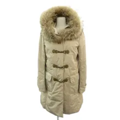 セオリー Theory ダウンコート 2 ベージュ ファーフード付き ロング丈 /YS15 ■GY61