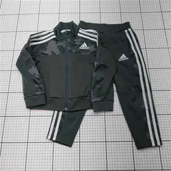 ◇ Θ アディダス adidas キッズ ジャージ上下セット CX3849 CX3853 ブラック系 子ども用 E  【1602130008018】