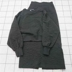 ◇ Θ ナノ・ユニバース nano・universe セットアップ カットソー＆スカート ブラック系 レディース E  【1602130010196】