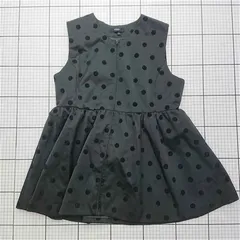 ◇ Θ ベースメントオンライン BASEMENT online ドット柄ノースリーブワンピース ブラック系 レディース E  【1602130009459】