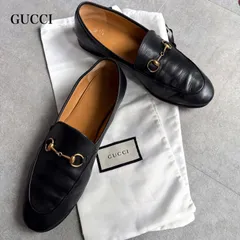 GUCCI グッチ ヨルダーン ホースビットローファー ブラック ゴールド レザー 39 25cm ビジネスシューズ