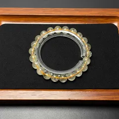 天然石★【20A黄金タイチンルチル】ブレスレット 天然石 金運  8.8-9.2mm ZB10253