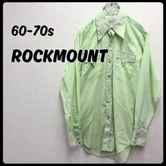 60s 70s Rockmount ウエスタンシャツ Mサイズ相当 ライトグリーン古着 ロックマウント ヴィンテージのサムネイル