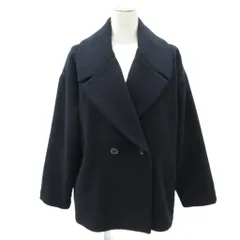 ユナイテッドアローズ A DAY IN THE LIFE UNITED ARROWS ビッグカラーショートコート ミドル丈 紺 ダブルブレスト 6425-699-0310 /SY3 ■GY58