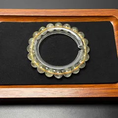 天然石★【20A黄金タイチンルチル】★ブレスレット 天然石 金運  9.8-10.2mm ZB10254