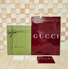 正規品グッチ ボックス+お買い物バッグ+リボン+ブックレット フル 付属品 グッチ 財布 グッチ バッグ グッチ
