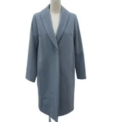 ユナイテッドアローズ A DAY IN THE LIFE UNITED ARROWS ウールカシミヤ ショールカラーコート ロング丈 36 S ブルーグレー 6325-699-0291 /SM26 ■GY58